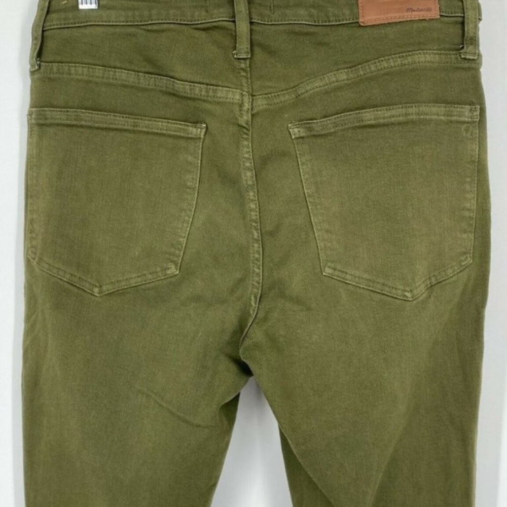 Madewell 10” High Rise Skinny Stretch Denim Jeans Green Women's size 27 - Picture 7 of 8